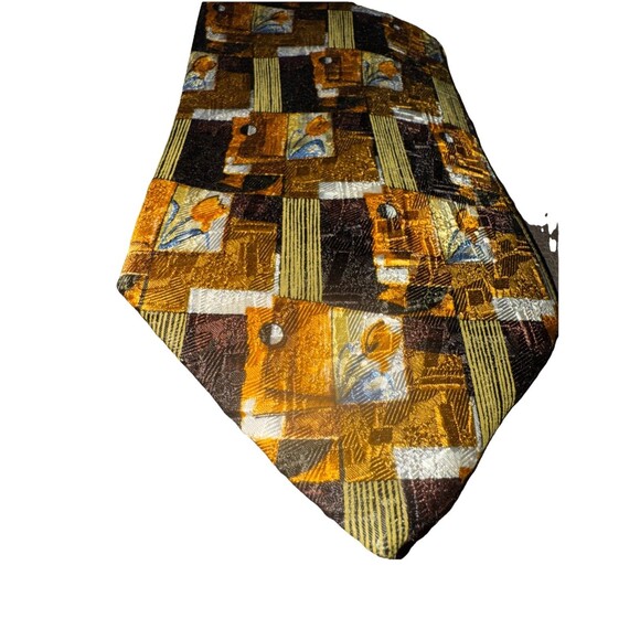 Ermenegildo Zenga Men’s Multicolor  Geometric Flower 100% Silk 4” Italian Vtg - Picture 3 of 7